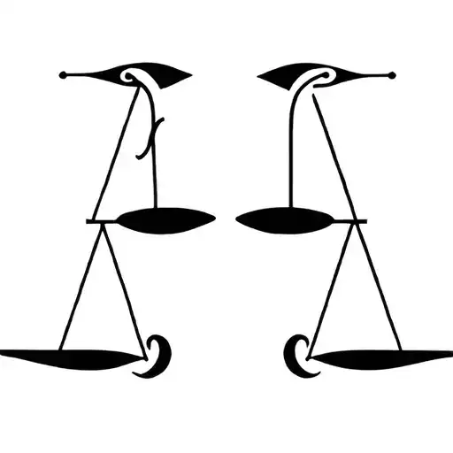 Libra And Acquarius Zodiac Symbols