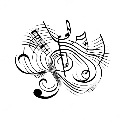 Music Notes Coming Out Of Book