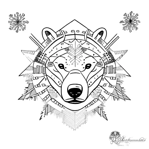 Polar Bear And Snowflake