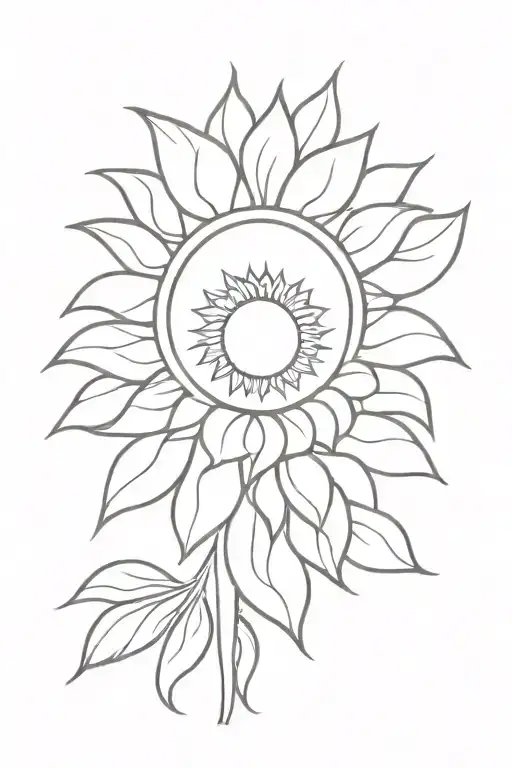 Sunflower Like A Sun Rays Radiating Strength Courage