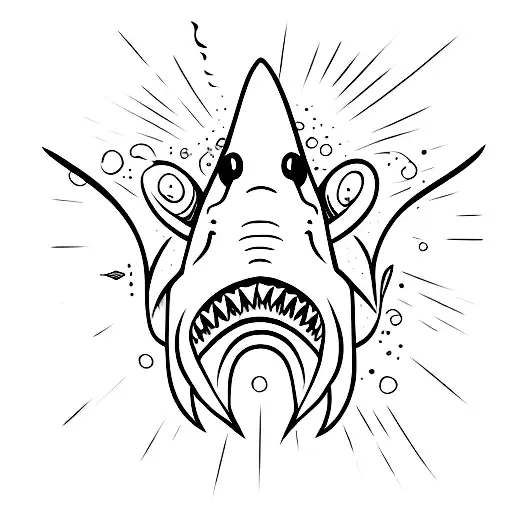 Simple One Line Shark