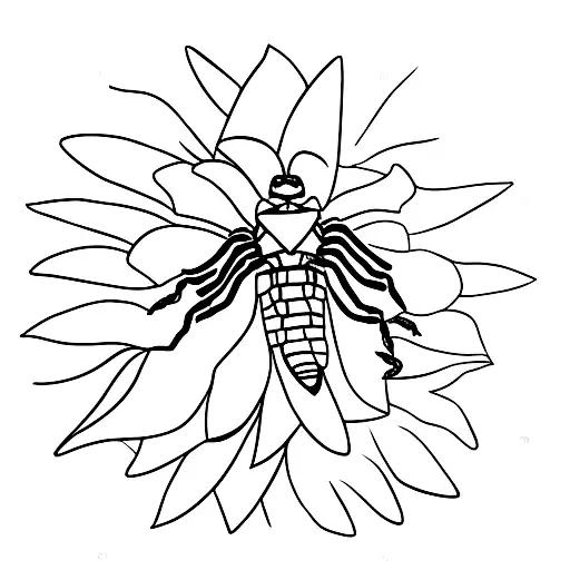 Scorpion Climbing On A Daisy