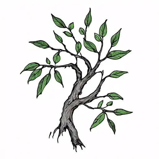 Olive Tree Embracing The Vine Wrapping