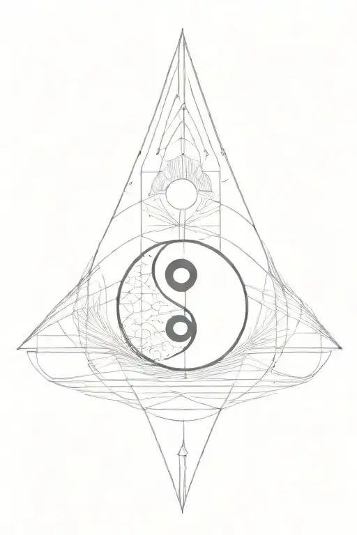 Planes And Feathers Yin And Yang Symbol Merged Together