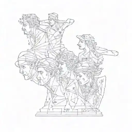 A Statue Of A Group Of People