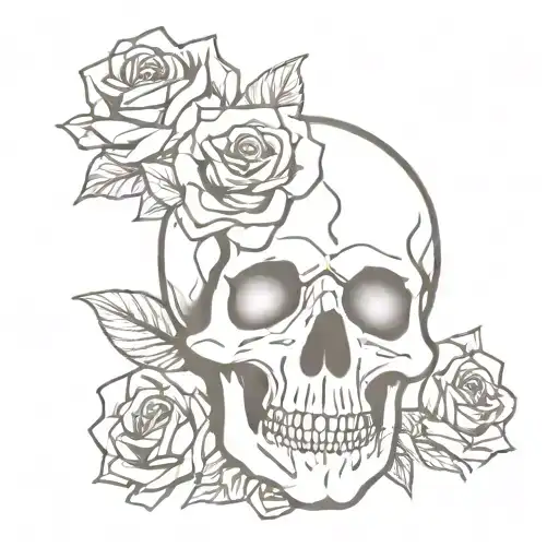 Skull And Roses Guns