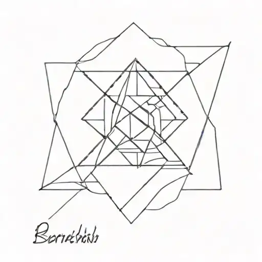 A Geometric Design Incorporating Boruto Borushki's Signature Symbol