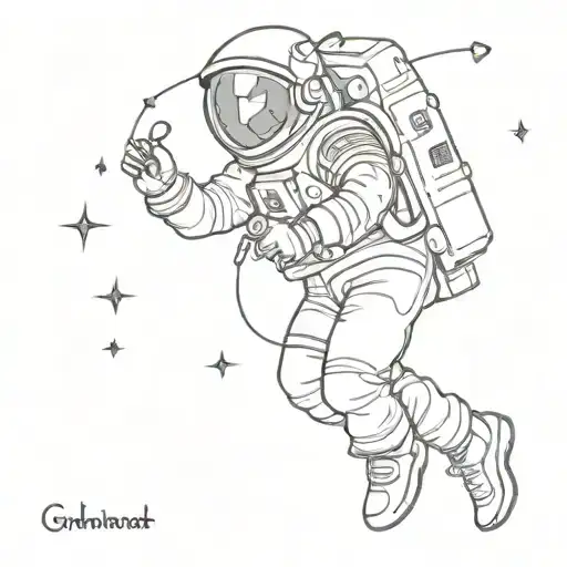 Astronaut Falling In Space