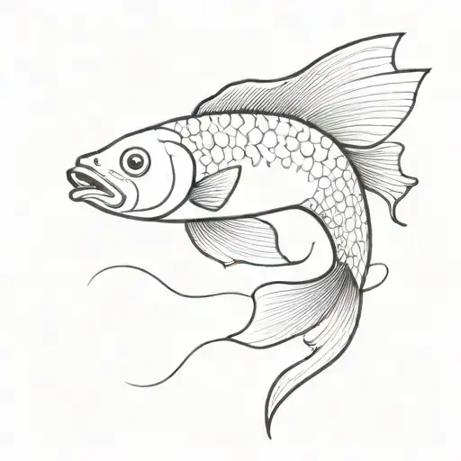 Fish With Japanese River