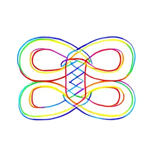 Rainbow Color In An Equal Sign Intertwined