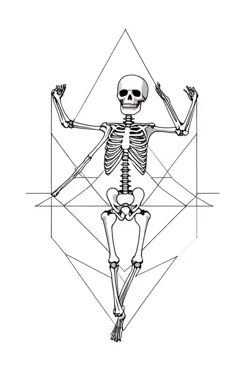 Geometric Design And Dancing Skeleton
