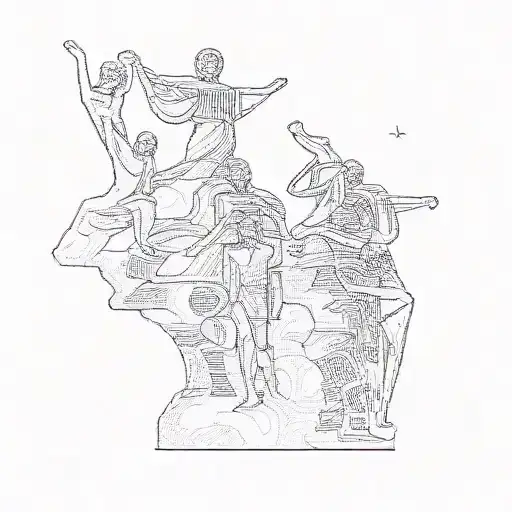 A Statue Of A Group Of People
