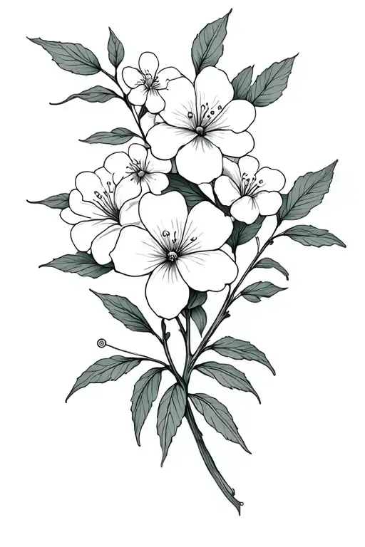 Jasmine Plant And Flowers