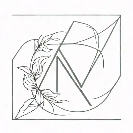 A Meaningful Tattoo Featuring A Letter N Hidden