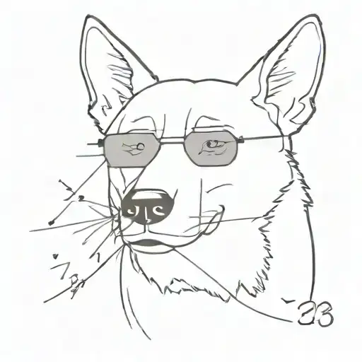 Dingo Whit Sun Glasses And A Number 23 In Somewhere