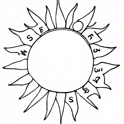 3 Kids Names Intertwined With A Sun