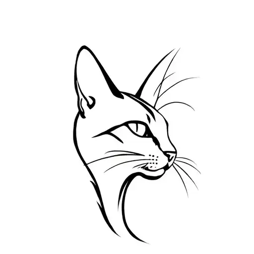 Black Cat Side Profile