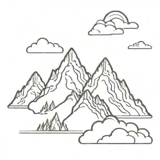 Mountain Above Clouds Surrounding