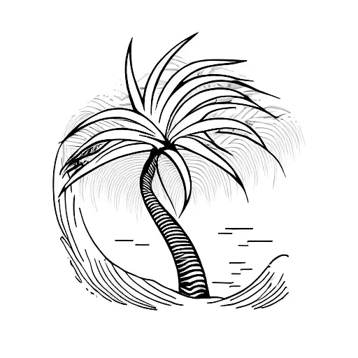 Surfing Travel Palm Tree Wave Sunset