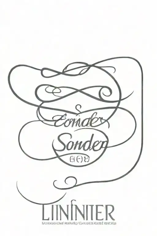 Infinity Neck Tattoo On The Side Of My Neck With The Word Sonder In It