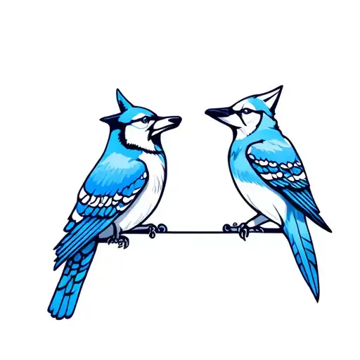 Blue Jay And Wolf