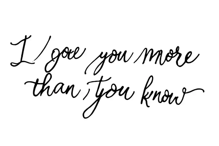 Ti Leaf Lei Tattoo Incorporating I Love You More Than You Know