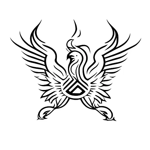 Small Phoenix With Witch Symbols
