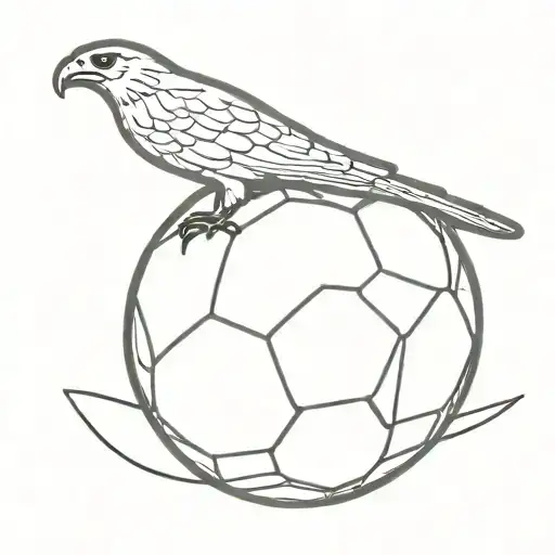 Soccer Ball With An Hawk