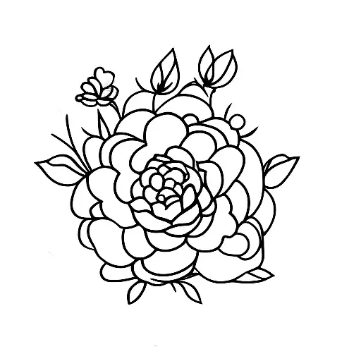 Flowers Simple Fine Line Bouquet Feminine