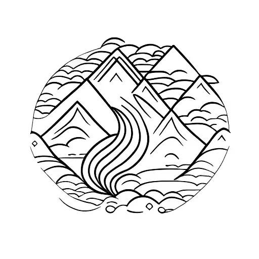 Simple Mountain And Water