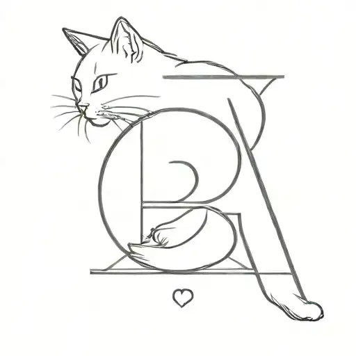 Cat In Letter D