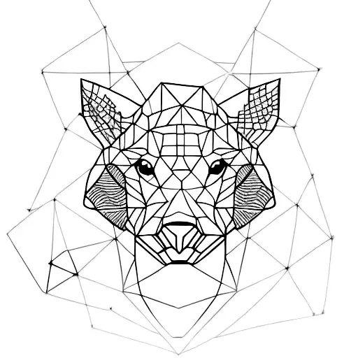 Geometric Animal With Nature