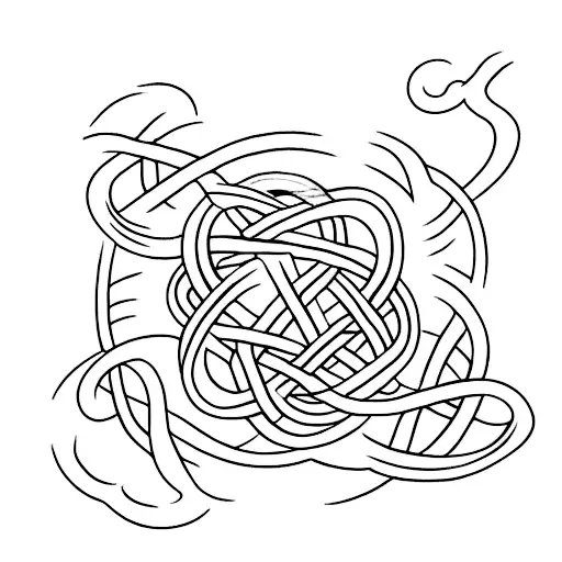 Witches Knot Above Yggdrasil With Viking Runes