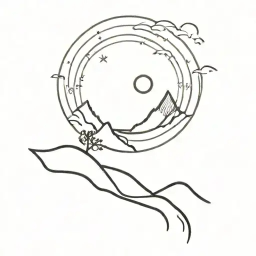 Round Hill And Sun Rising