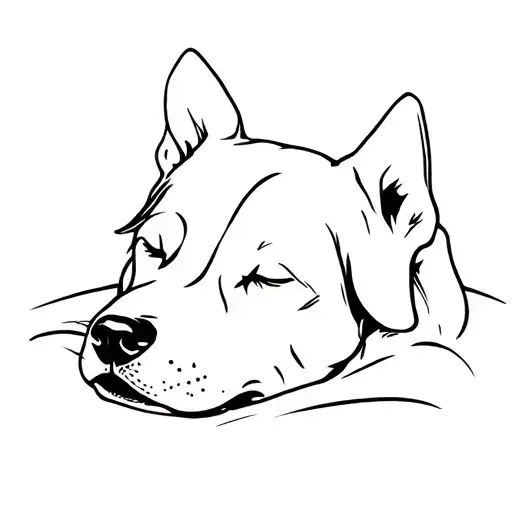 Nose Of A Sleeping Dog