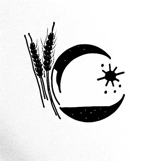 Wheat And Moon