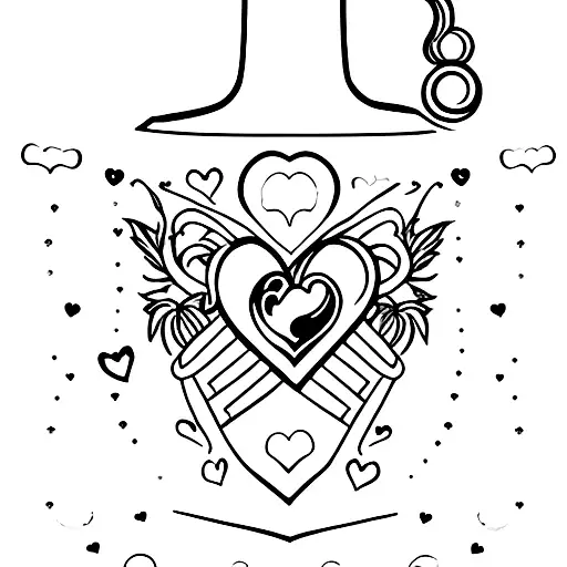 Love Potion Bottle With A Heart-shaped Label