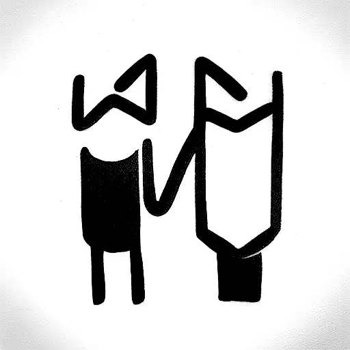 Father And Daughter Holding Hands And Daughter Holding A Balloon