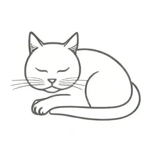 Sleeping Cat Belly Up