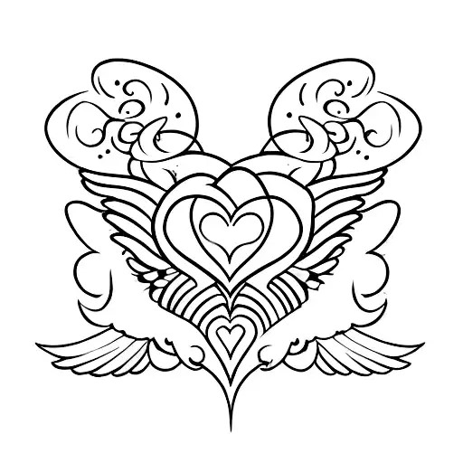 Heart With Wings And Crown