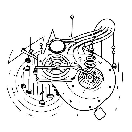 Illustration Of A Bass Music Dj Mixing On Turntables
