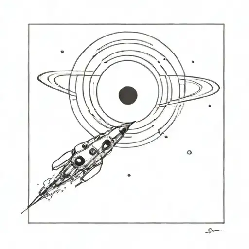 Intestellar Spacecraft Flying By A Black Hole