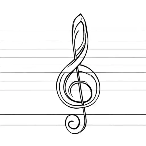 Treble Clef With Chinese Knot Elements Incorporated