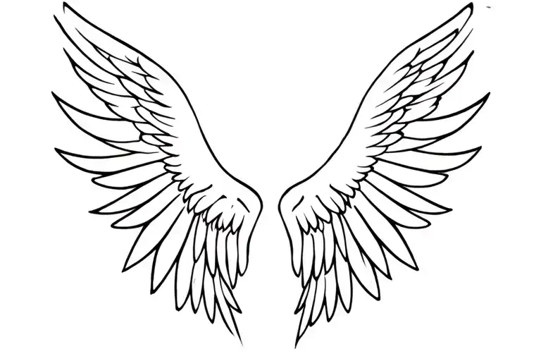 Star Angel Wings Lines