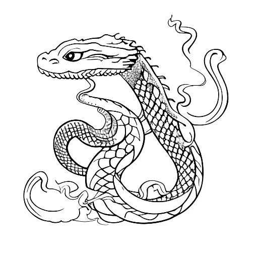 A Snake And A Dragon