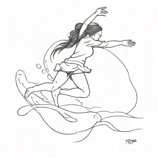 Girl Jumping Into Water