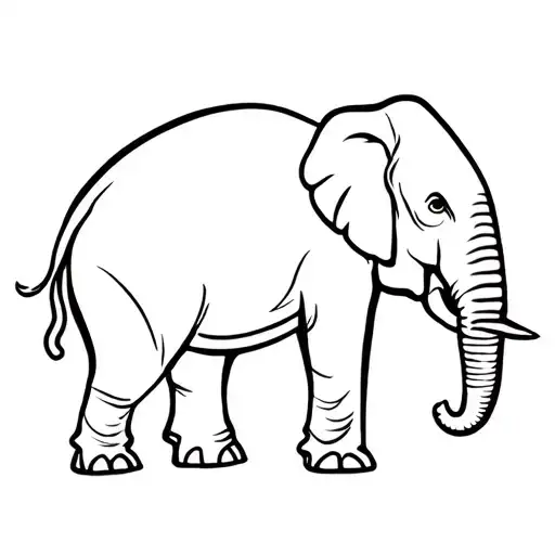 Elephant With Slurf Up