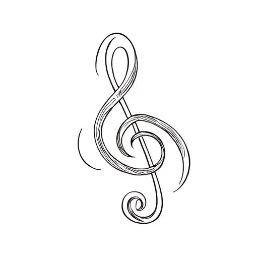 Treble Clef And Chinese Knot Intertwined