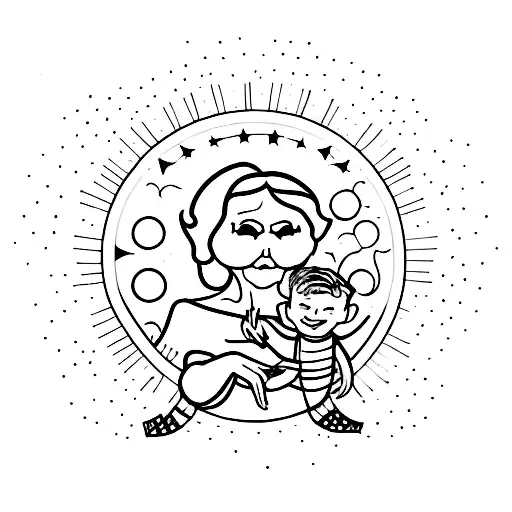 Dead Grandmother Loving Her Grandson