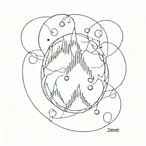 An Abstract Minimalist Tattoo Of A Beading Pattern Inspired By The Northern Lights